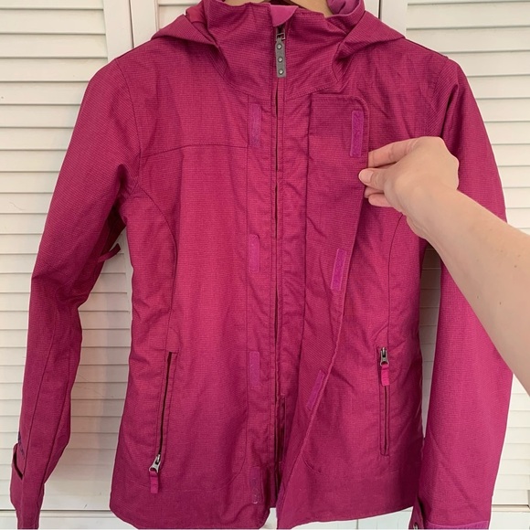 Burton DRYRIDE Womens XS Snowboard Ski Jacket Coat Pink Hooded Vented Winter - Picture 7 of 15